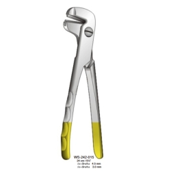 Kleszcze do drutu  24cm T/C - z wkładką utwardzaną węglikiem wolframu oraz z przekładnią dźwigniową